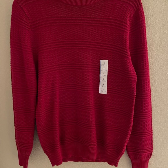 Cat & Jack Boys Large Red Sweater - Picture 4 of 5